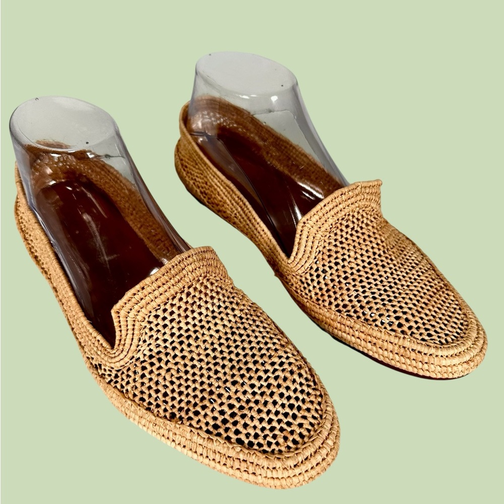 Carrie Forbes Raffia Women’s Loafers Morrocan Handmade. Size : EU 38 US 7.5 - Picture 2 of 10